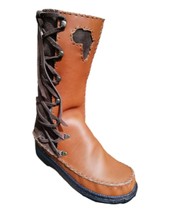 High Leather Boots with Side Laces (Ladies UK 8)