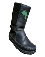 Load image into Gallery viewer, Pull On Leather Boots with Velcro Straps (UK 4)
