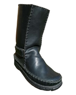 Load image into Gallery viewer, Pull On Leather Boots with Velcro Straps (UK 4)
