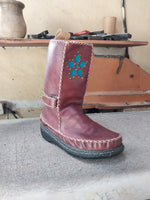 Load image into Gallery viewer, Custom Pull On Leather Boots with Velcro Straps
