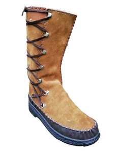High Leather Boots with Side Laces (Ladies UK 8)
