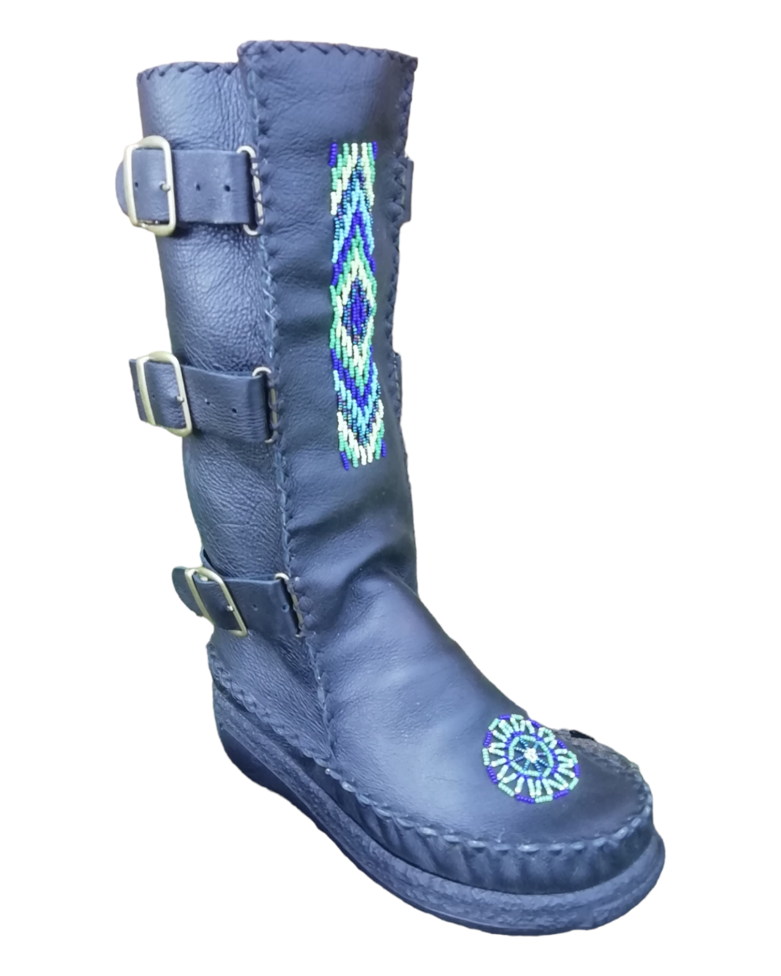 Leather Biker Boots UK 6 Zulu Boots