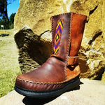 Load image into Gallery viewer, Custom Pull On Leather Boots with Velcro Straps
