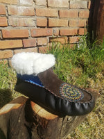 Load image into Gallery viewer, Custom Wool Lined Leather Slippers
